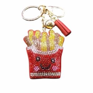 Sparkling French Fry Keychain/Bag Charm New